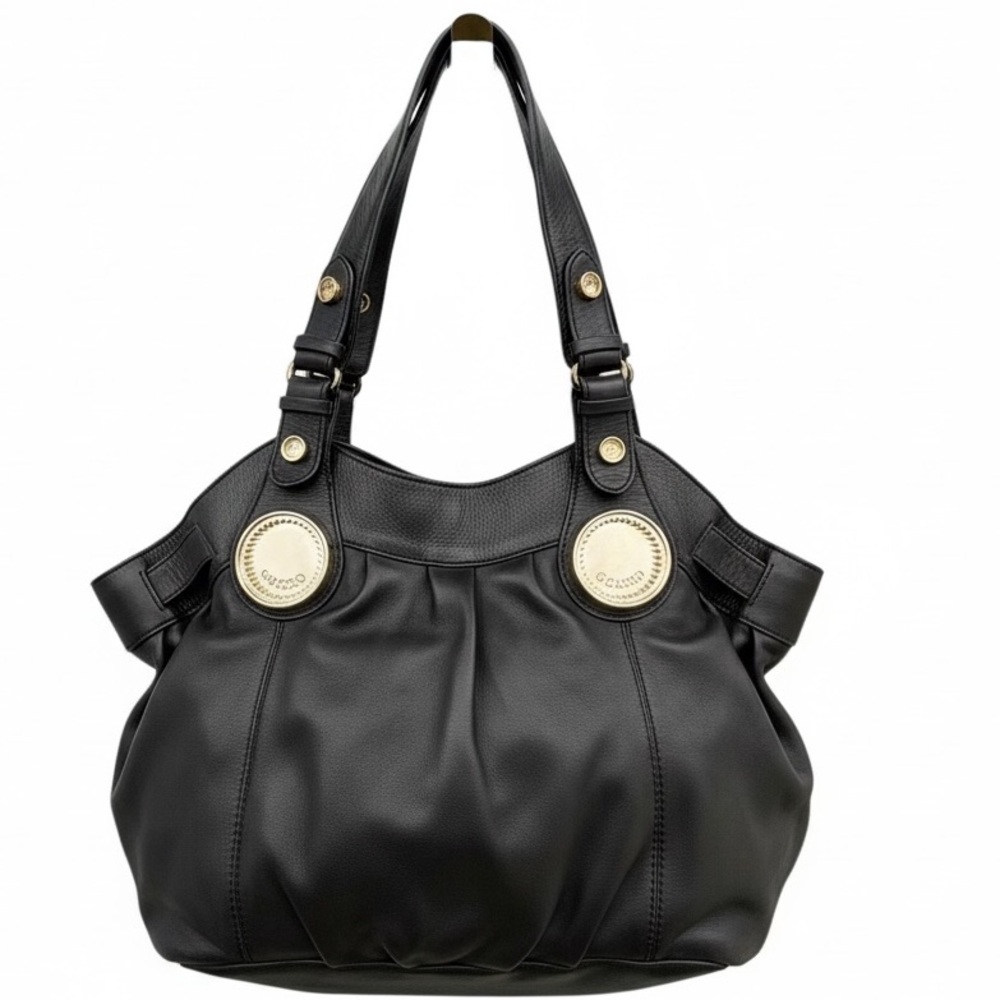 GUSTTO Black Leather Hobo Women's Bag